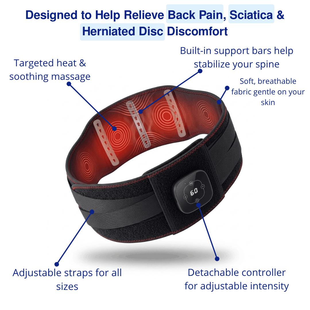 PhysioBelt – 3-in-1 Heated Massage & Support Belt