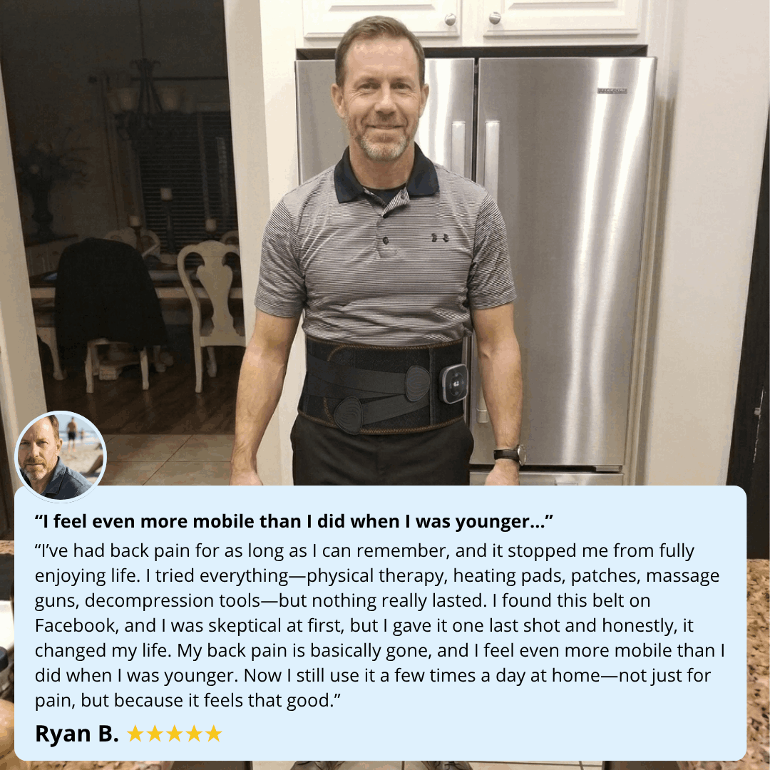 PhysioBelt – 3-in-1 Heated Massage & Support Belt