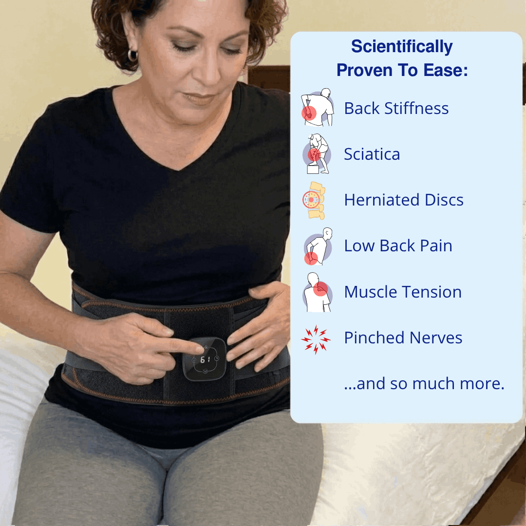 PhysioBelt – 3-in-1 Heated Massage & Support Belt