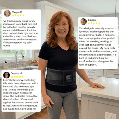 PhysioBelt – 3-in-1 Heated Massage & Support Belt